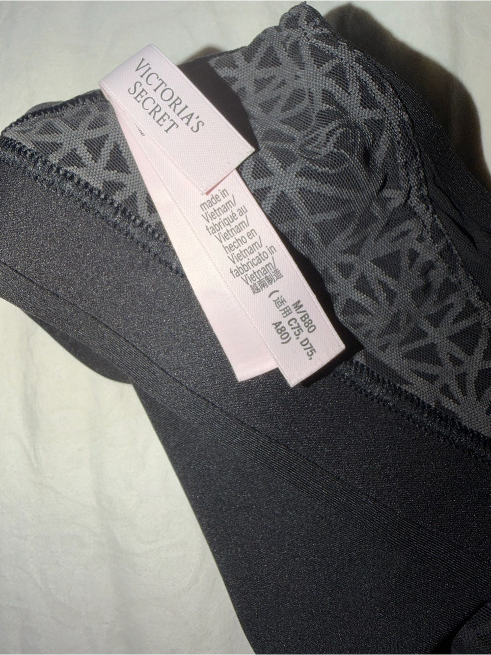 Victoria's Secret Black Racerback Sports Bra with Mesh Back - Picture 6 of 7